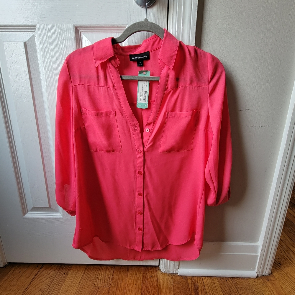 Fortune + Ivy Christelle Button Down Blouse